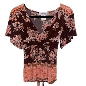 Nine West- Loose Floral Blouse